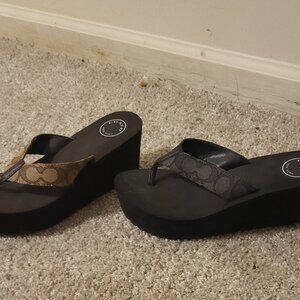 Coach platform sandals